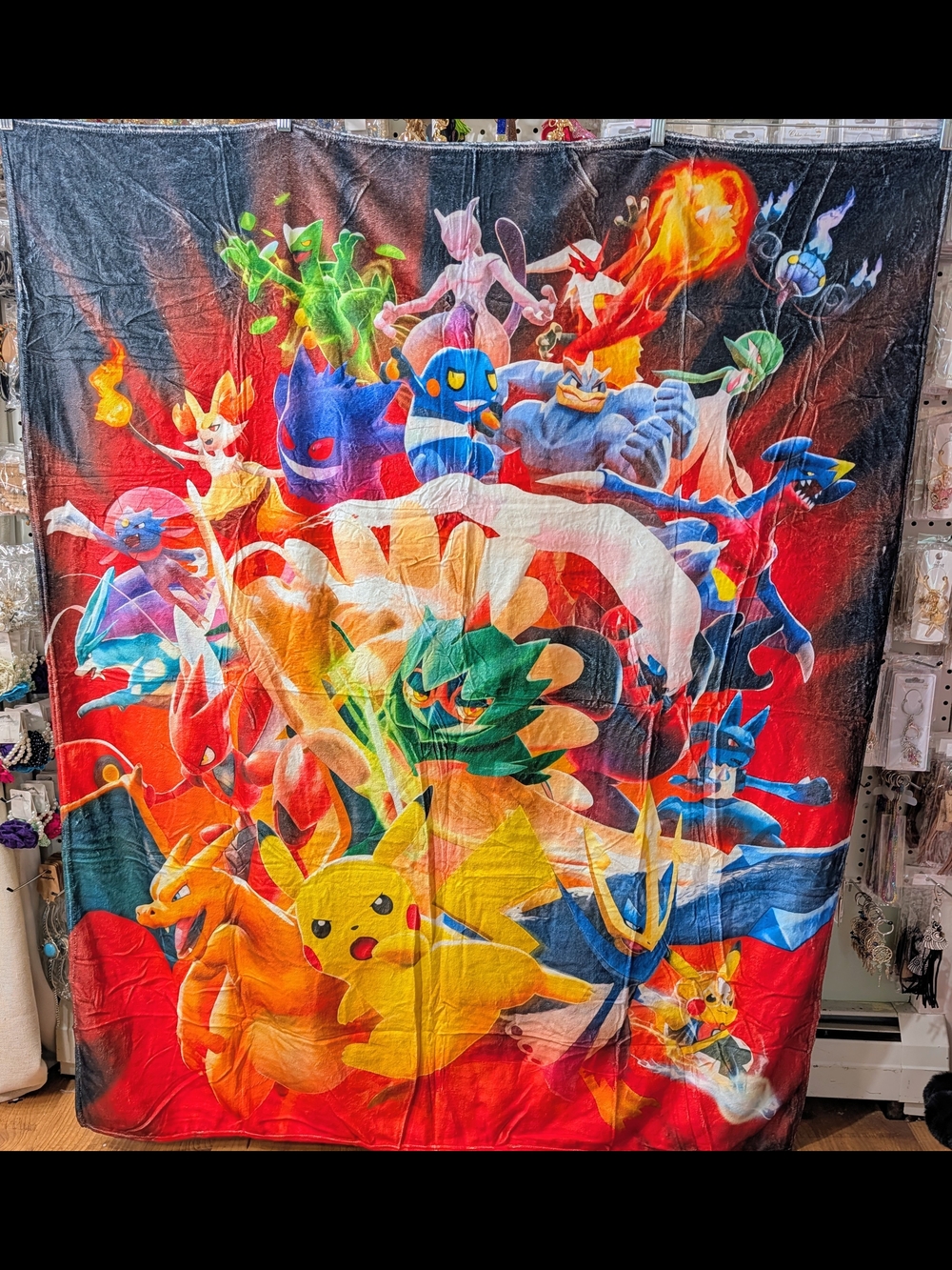 Large Pokemon Multi-Character Plush Throw Blanket